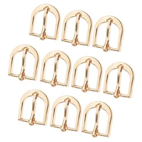 10 Pieces Gold Plated Single Roller Buckle Prong Alloy 23x21mm Hardware for Strap Leathercraft Handbag