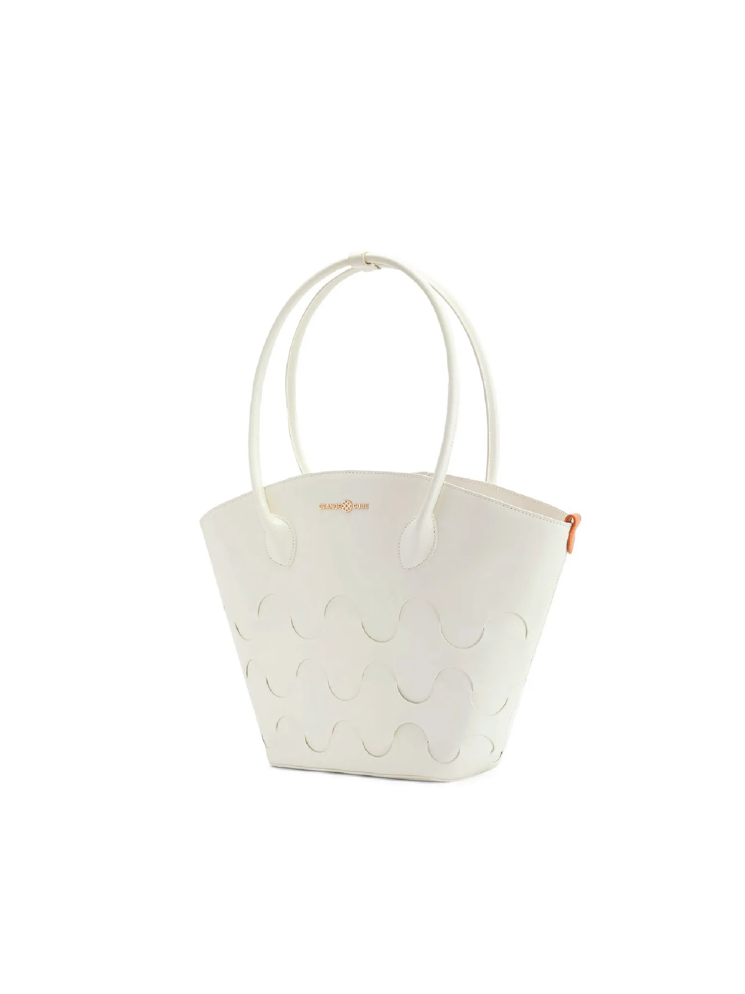 Quilted Impressions Wavy Tote Bag - White (Large)