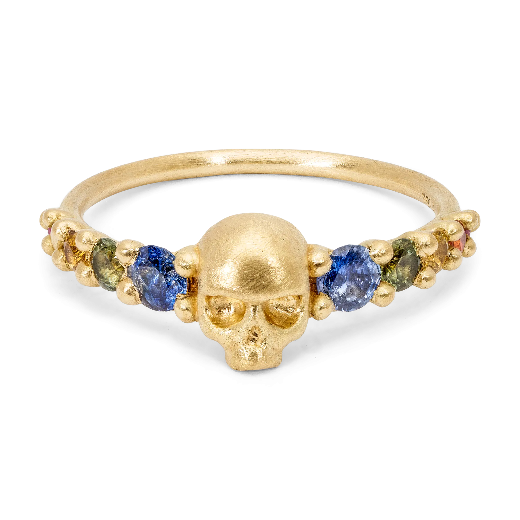 Rainbow Love Dusk Skull Ring - Size 7 - 11488